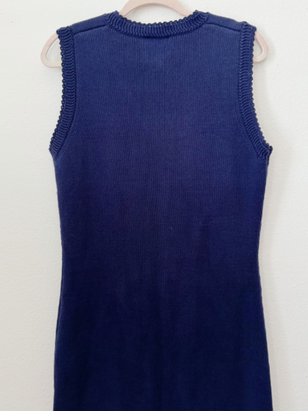NWT Reformation Catalina Cotton Button Up Mini Dress Navy L - Picture 5 of 11